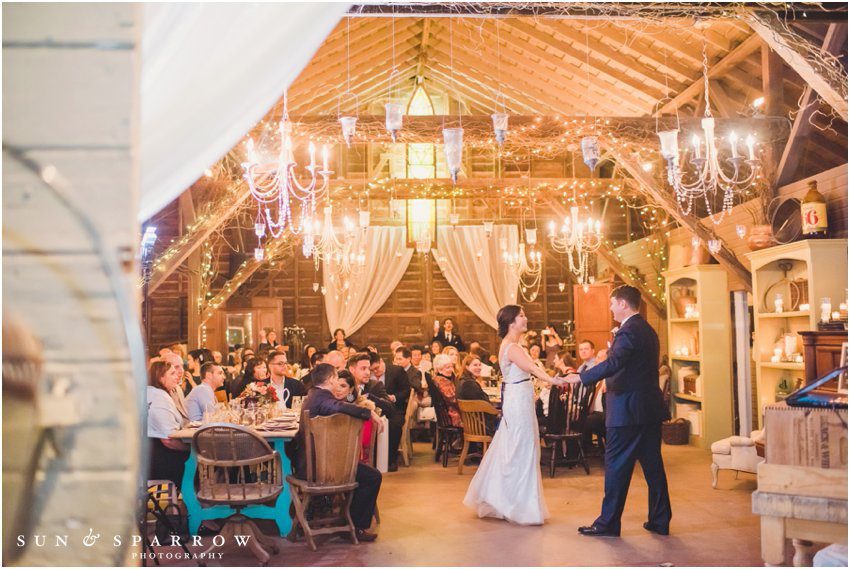 California antique barn wedding