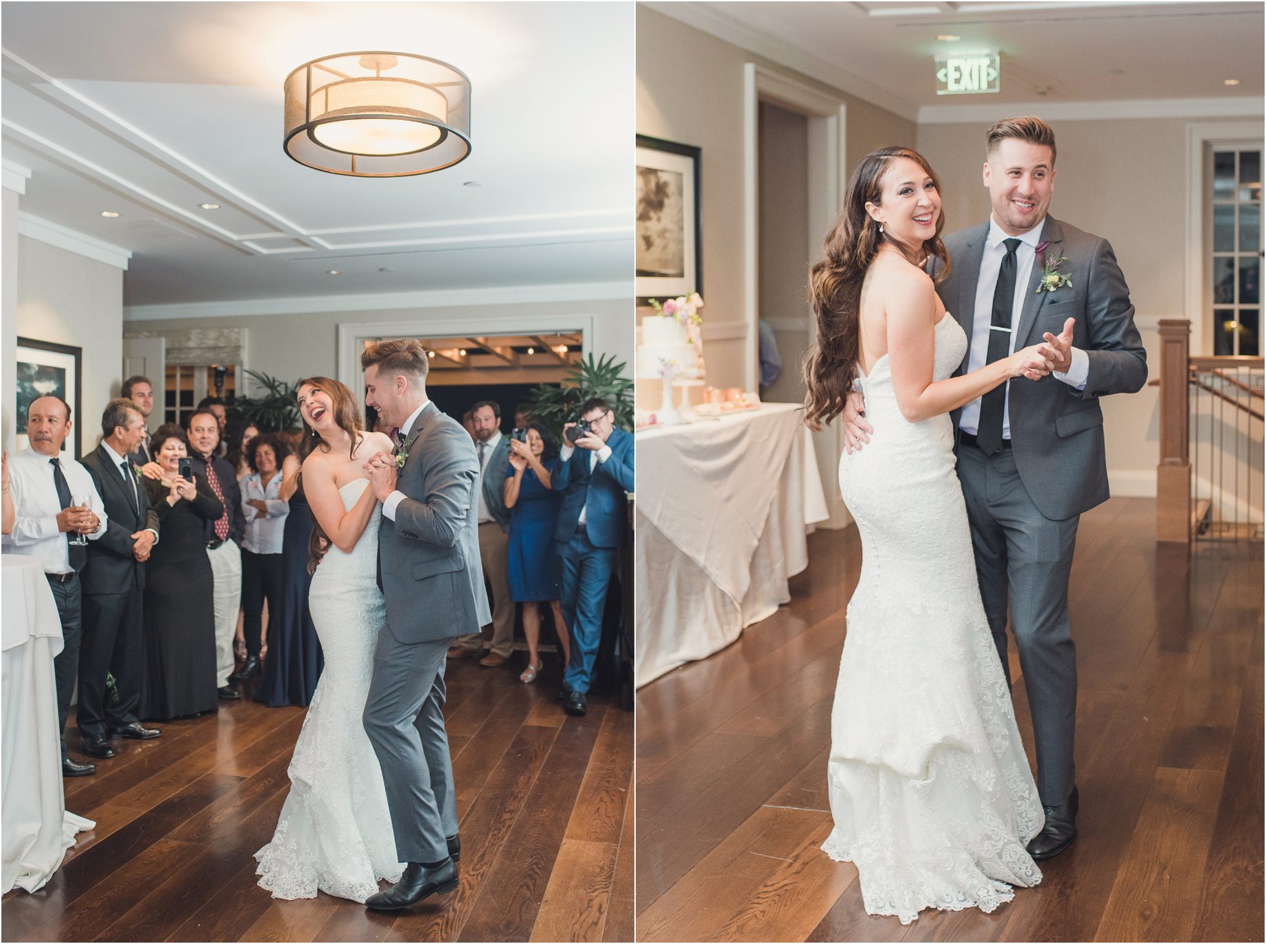 A bride and groom have their first dance at the belmond el encanto