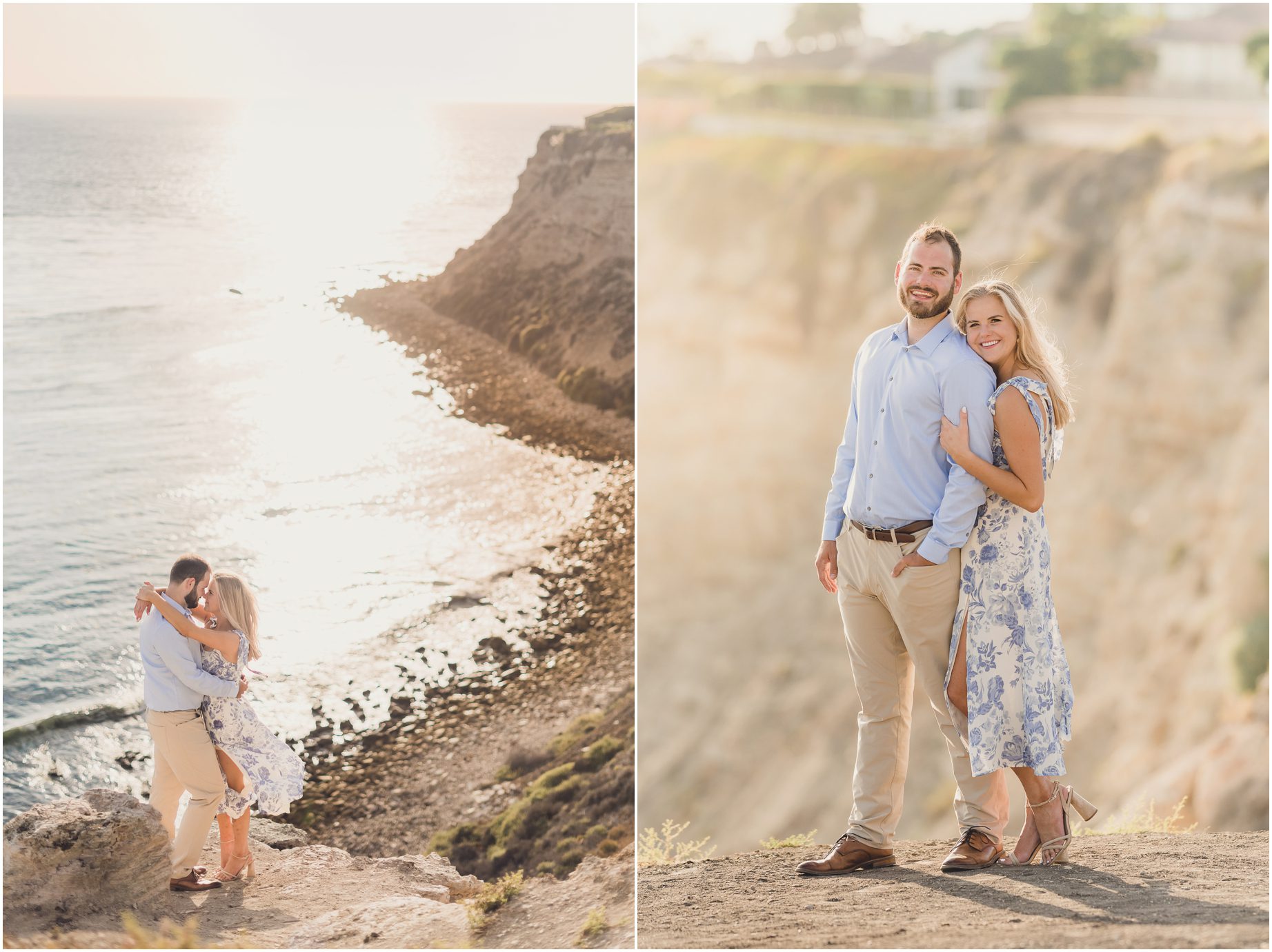 A couple poses during their mini session in PALOS VERDES