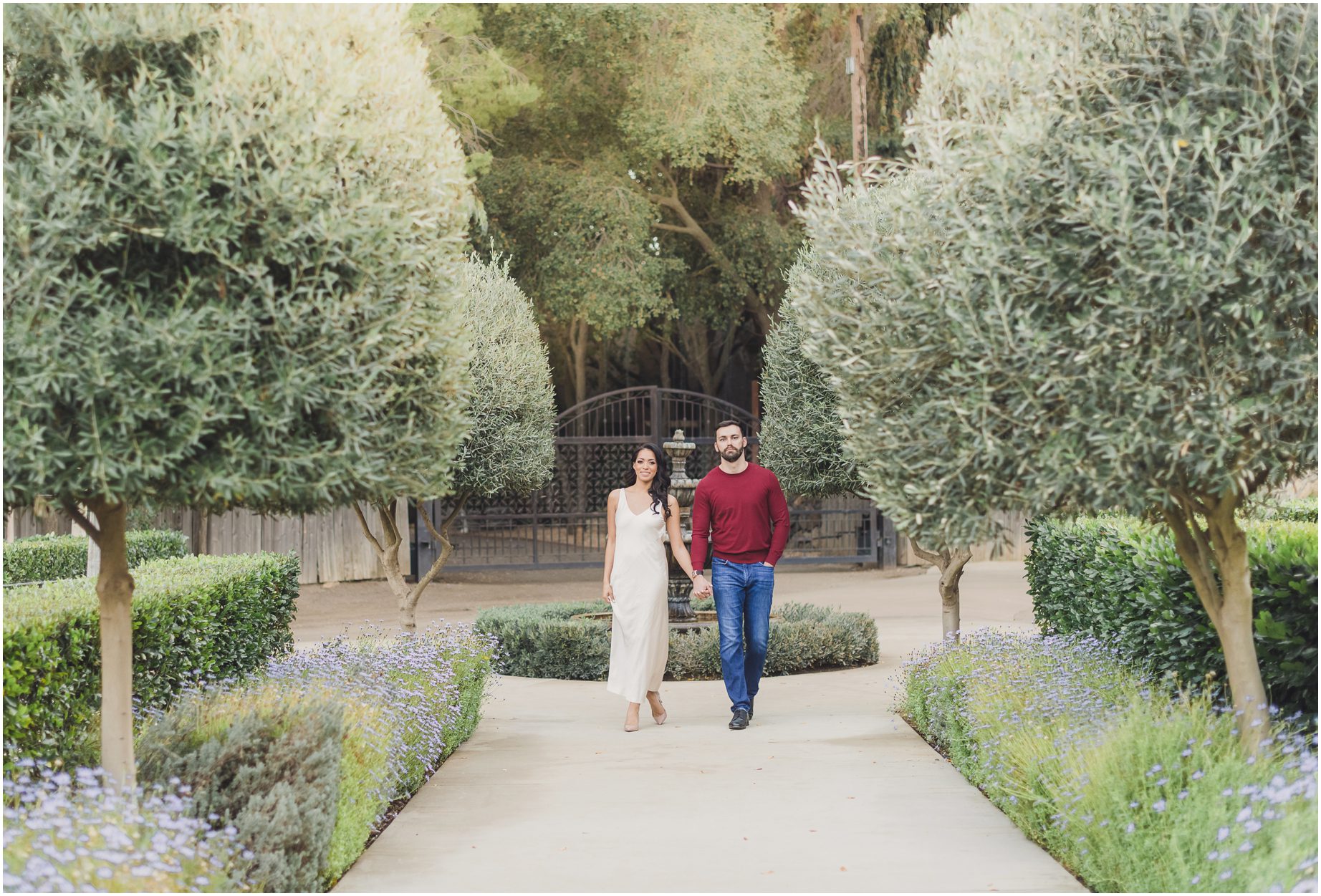 The Olive tree path at Calamigos Pavilion