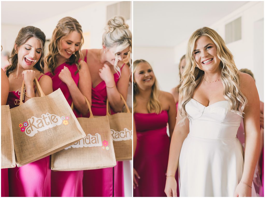 Bride and bridesmaids