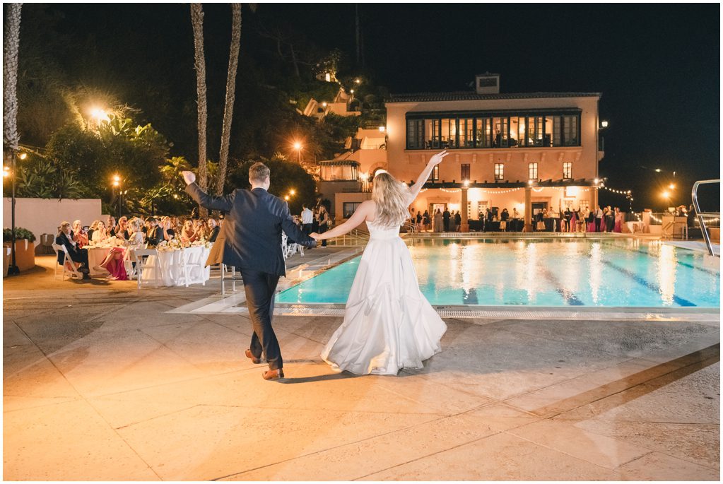 Bride and groom first dance at PV beach and athletic club