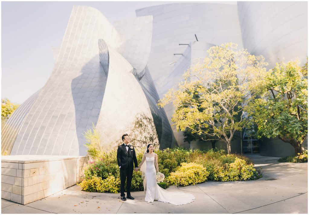 Disney Concert hall wedding portrait