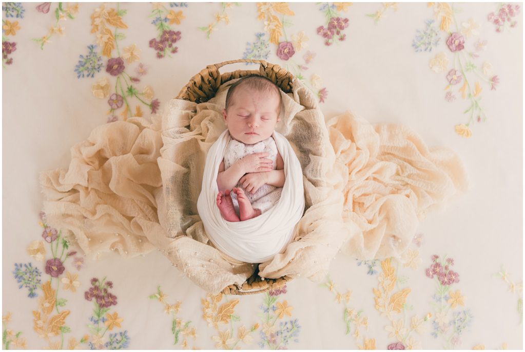 Baby with a white backdrop