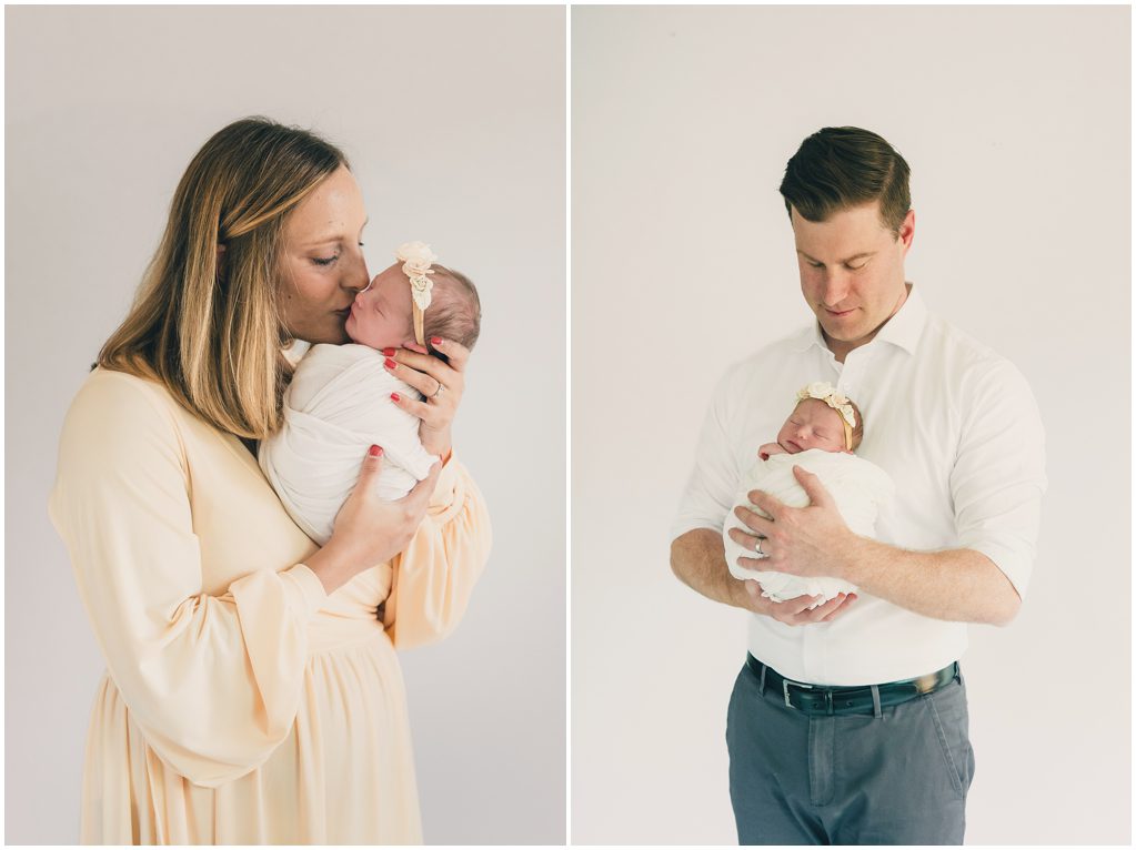 newborn session parents poses